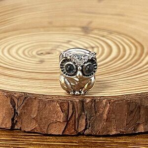 Pandora Sparkling Owl Charm